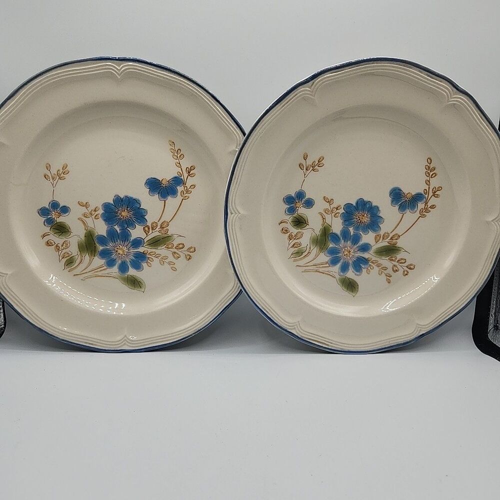 2 Honey Fields Highland Park Dinner Plate Vintage Stoneware Japan Kitschy 10.5"